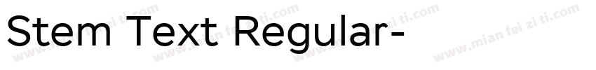 Stem Text Regular字体转换